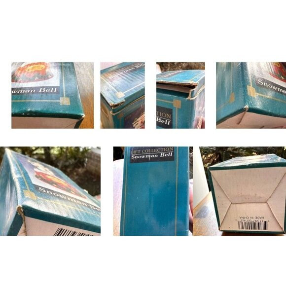 Vintage Gift Collection Snowman Bell New Christmas Trees Porcelain Present Gift - Picture 12 of 12